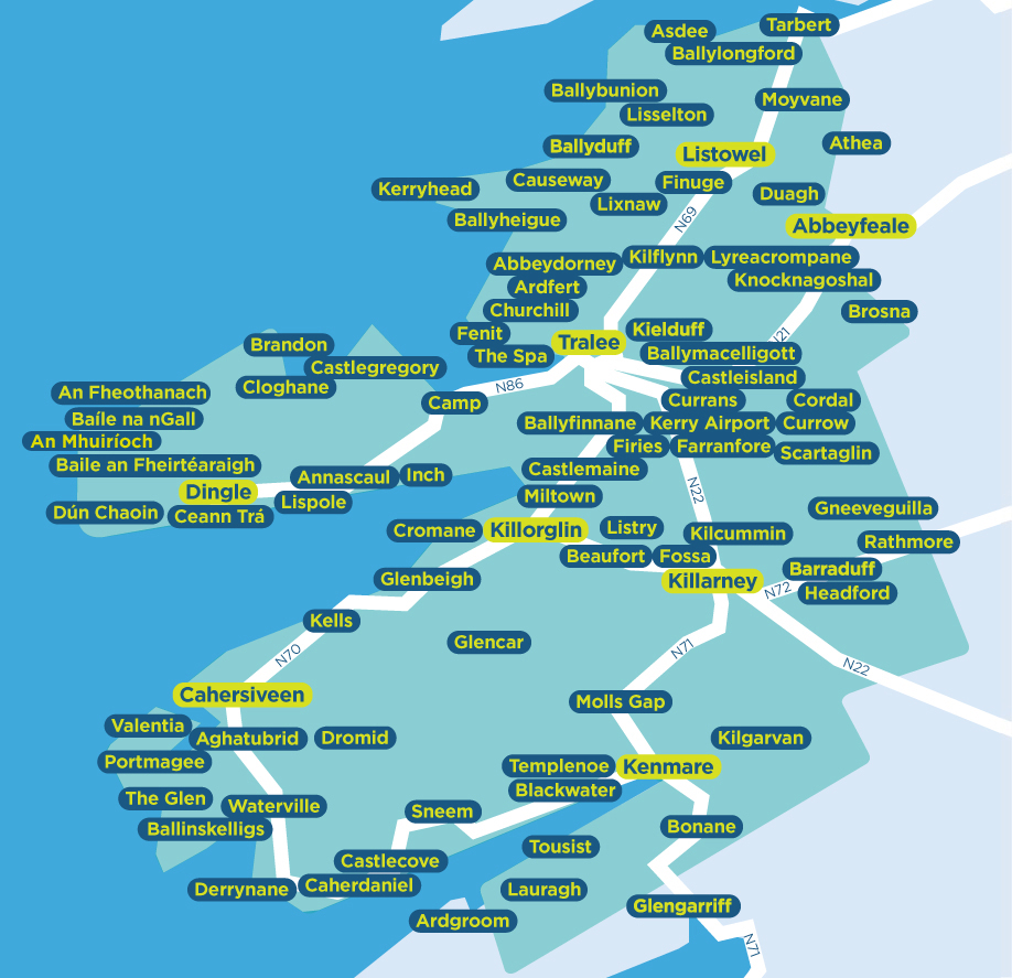 Local Link Kerry Timetables Map